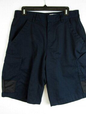 Cintas Cargo Shorts Navy Blue Workwear Utility Men's Size 32